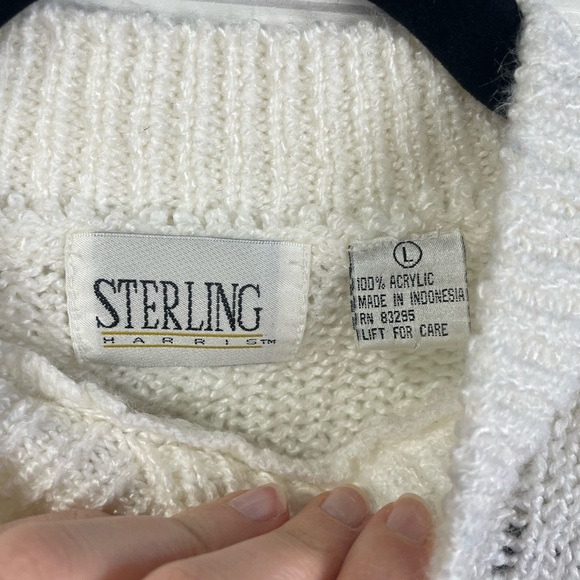 Sterling Harris Vintage White Pearl Pullover Knit Sweater Small Women’s EUC - Picture 8 of 11